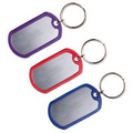 Silicone Trim Dog Tag Key Chain